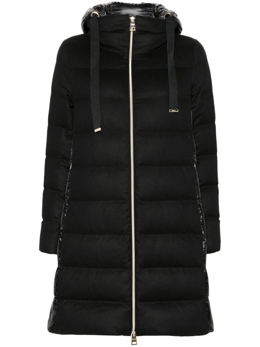 Herno drawstring padded coat - Black von Herno