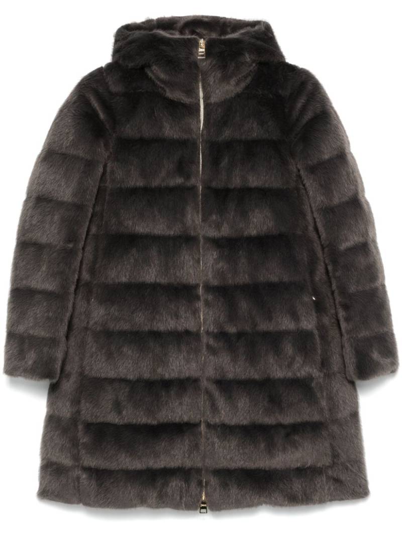 Herno faux-fur coat - Grey von Herno