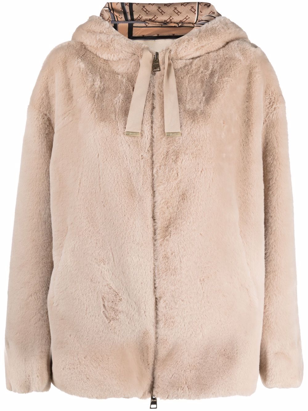 Herno faux-fur coat - Neutrals von Herno