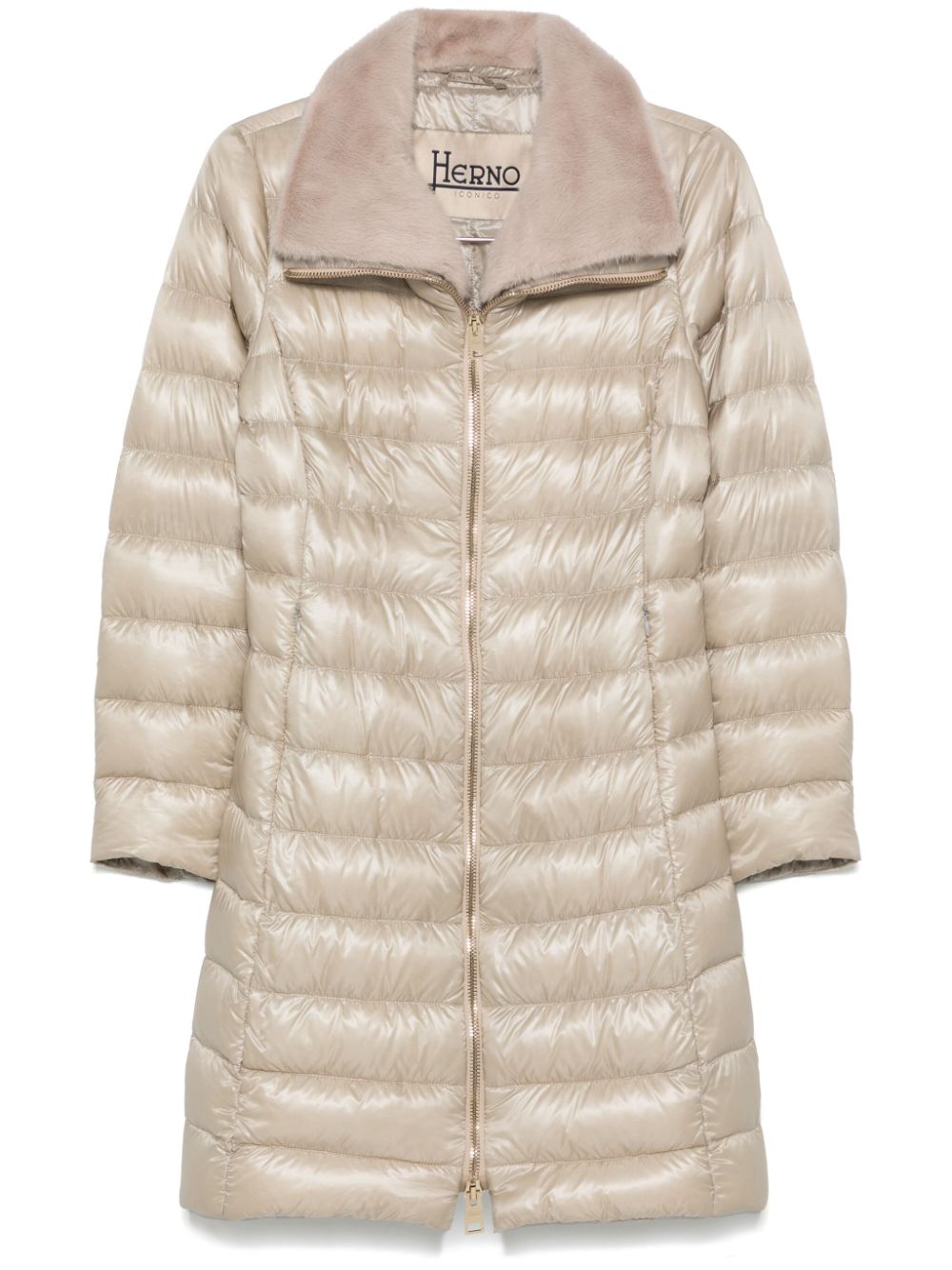 Herno faux-fur collar coat - Neutrals von Herno