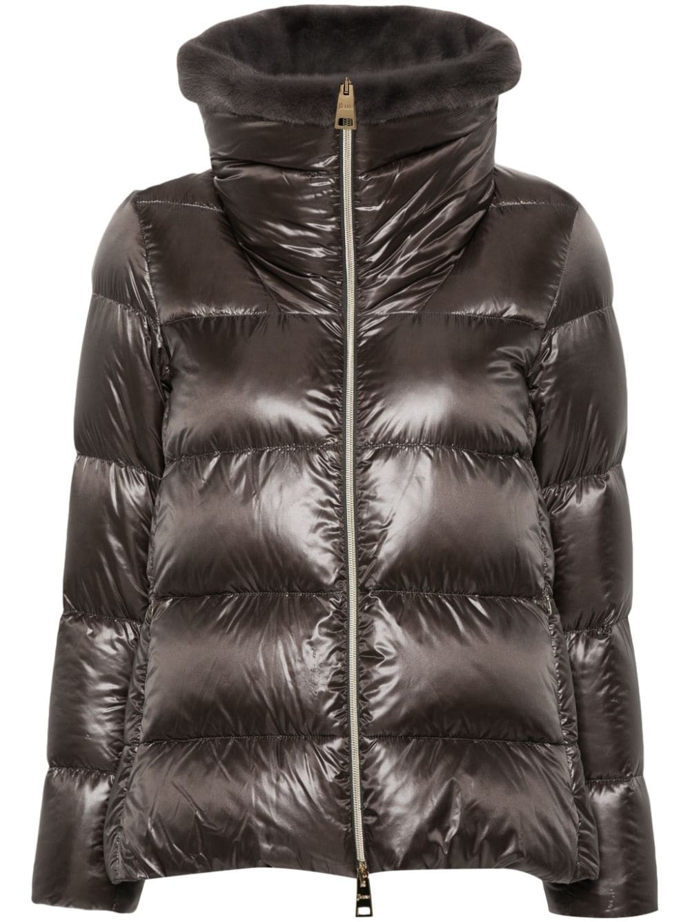 Herno faux-fur collar padded jacket - Grey von Herno