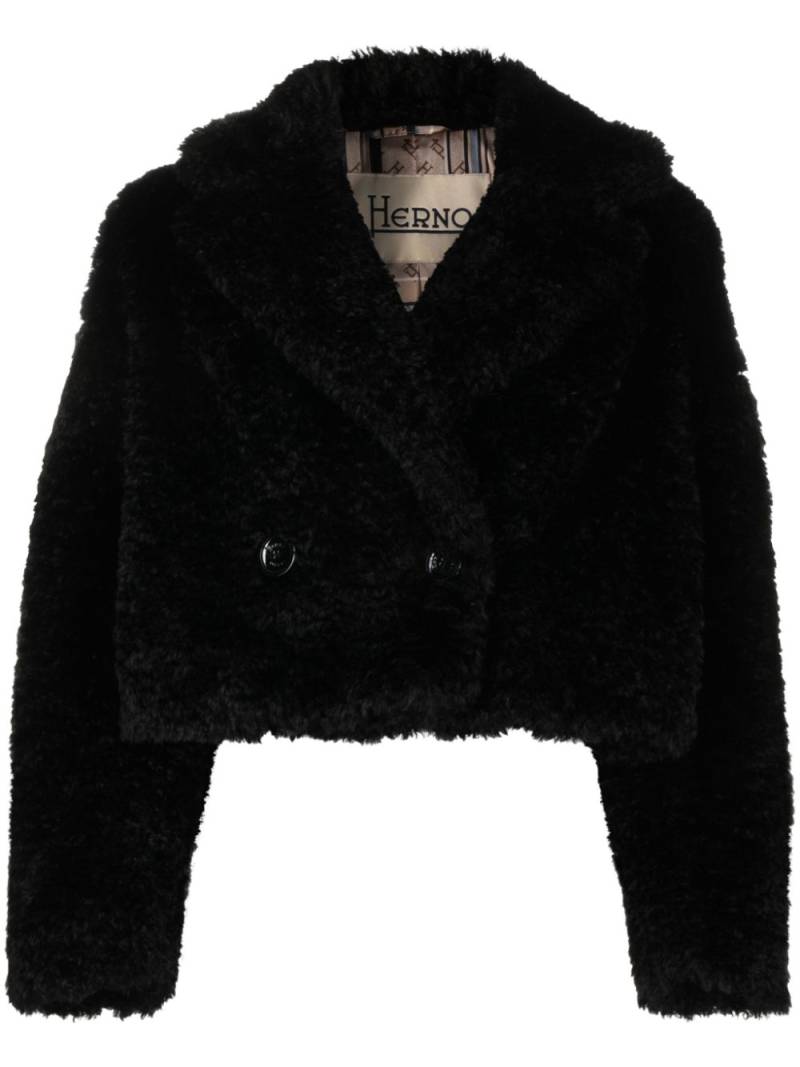 Herno faux-fur cropped jacket - Black von Herno