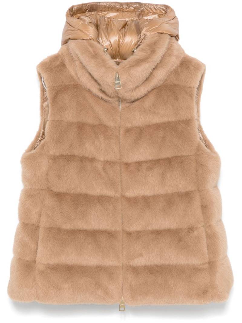 Herno faux-fur gilet - Brown von Herno