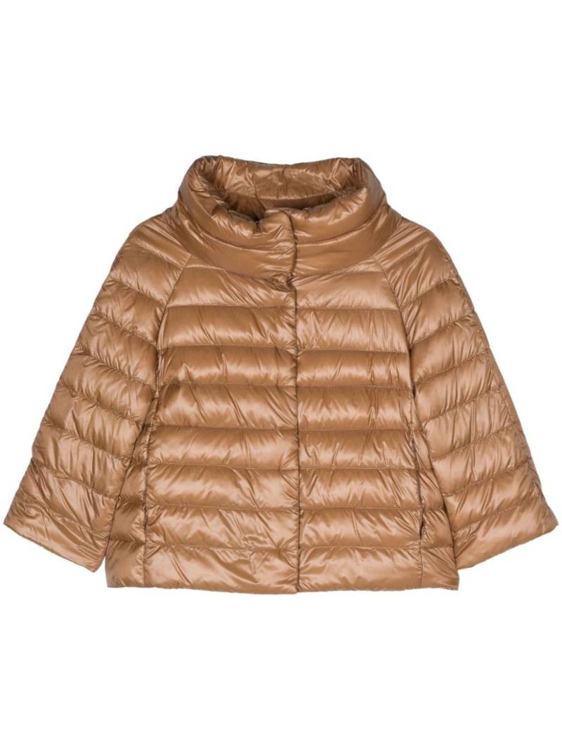 Herno funnel-neck puffer jacket - Gold von Herno