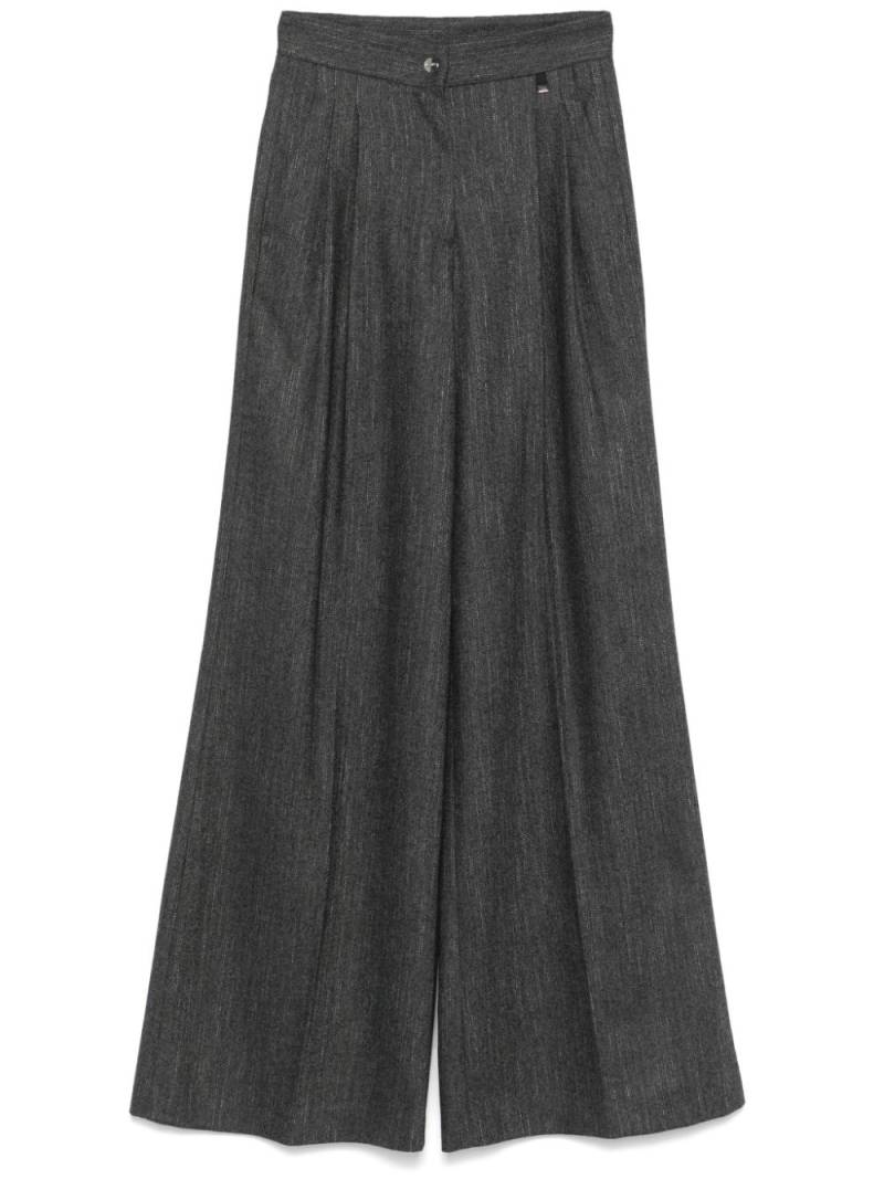 Herno herringbone palazzo pants - Grey von Herno