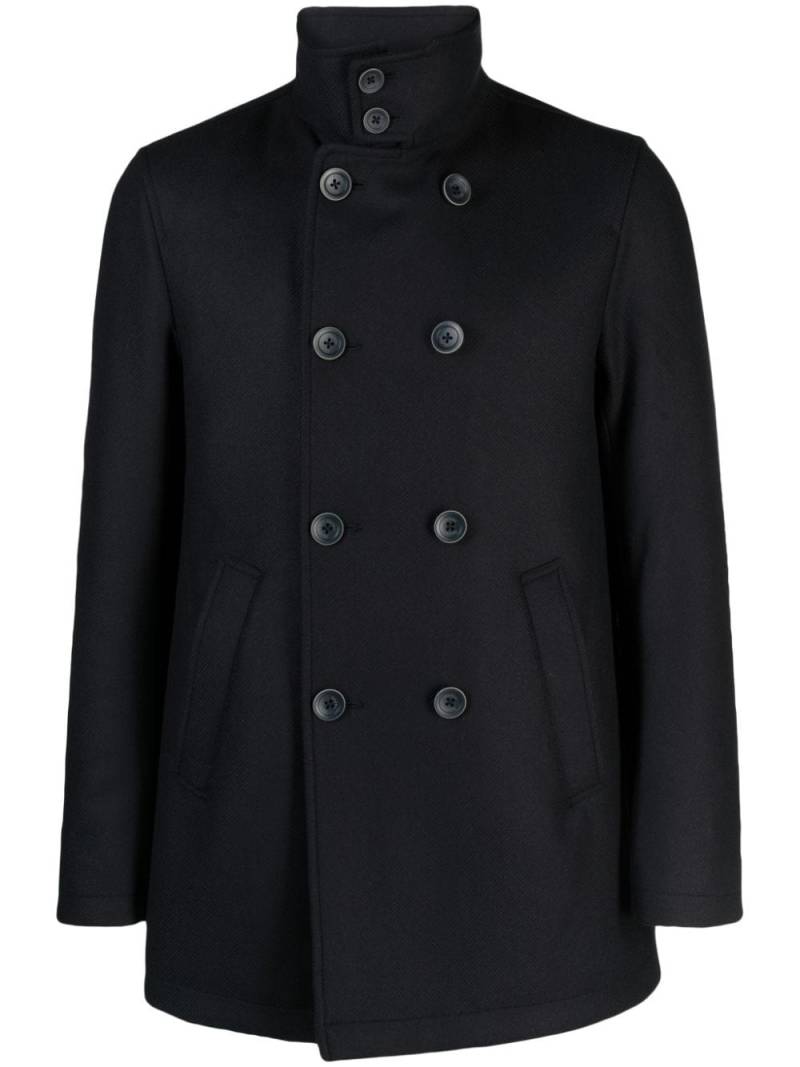 Herno high-neck double-breasted coat - Black von Herno