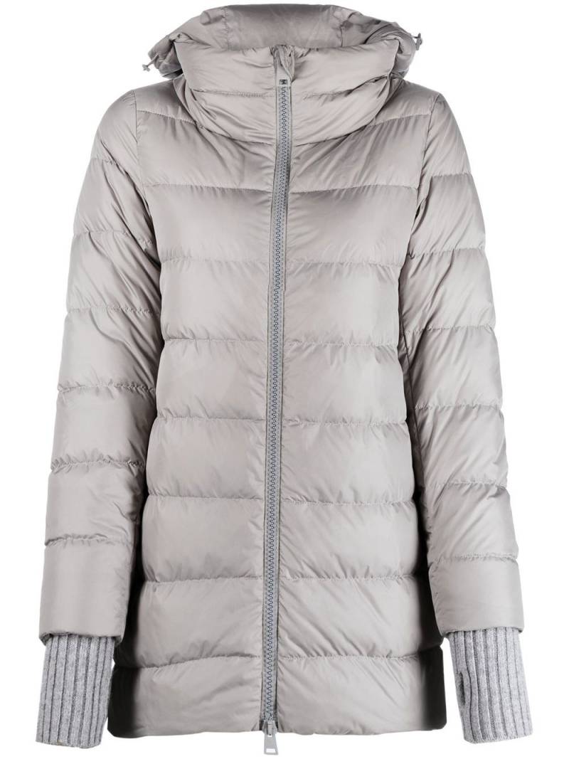 Herno hooded feather-down coat - Grey von Herno