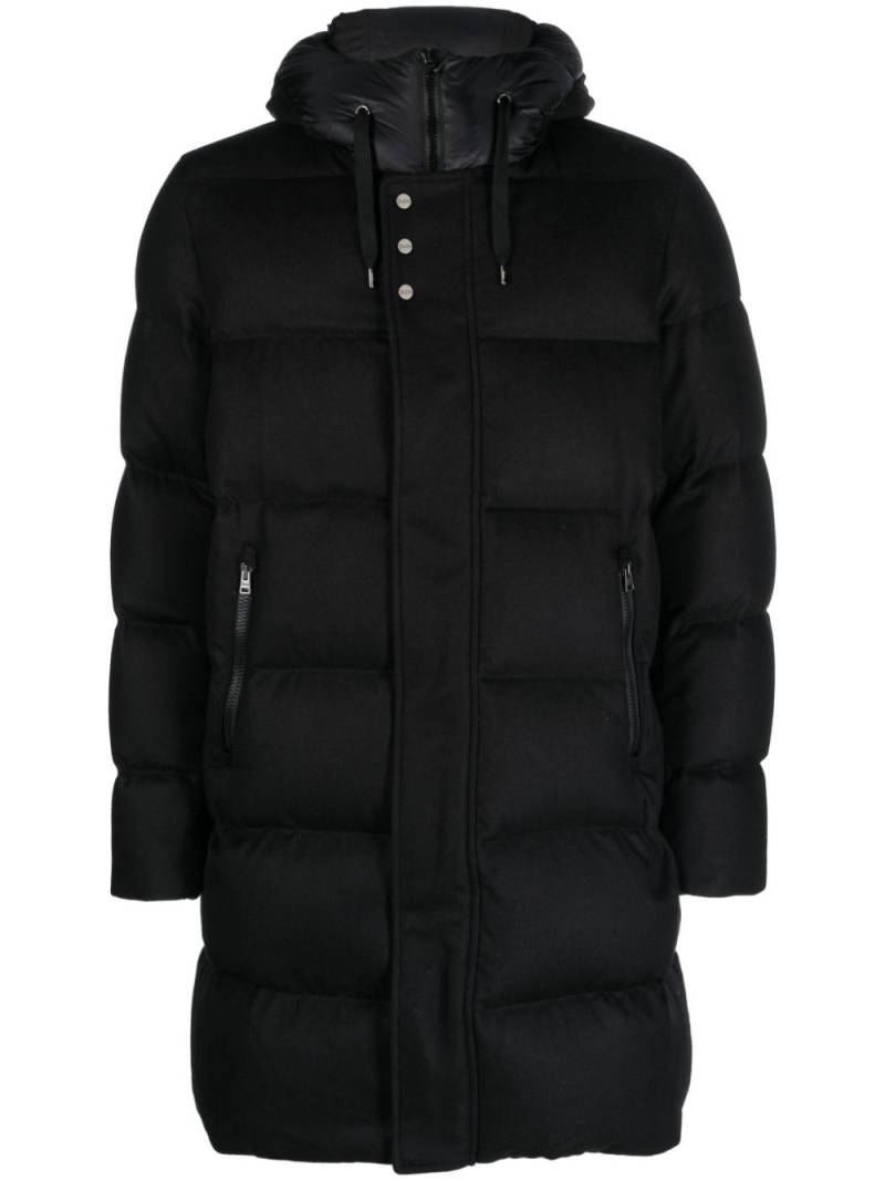 Herno hooded padded mid-length coat - Black von Herno