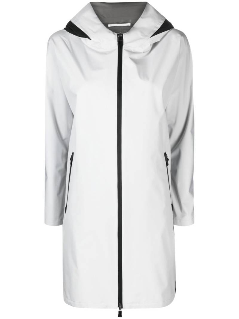 Herno hooded zip-fastening coat - Grey von Herno