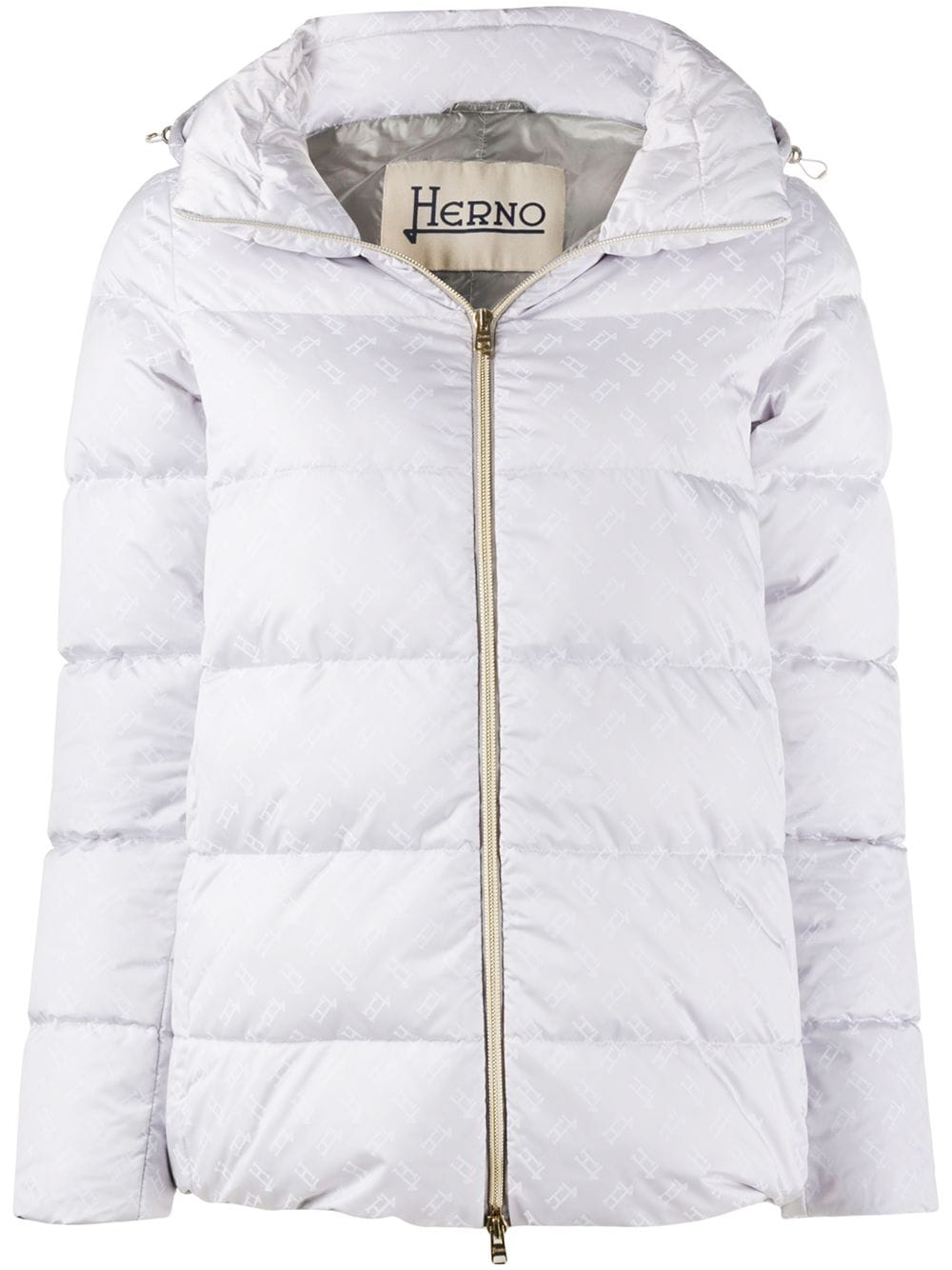 Herno logo pattern puffer jacket - Grey von Herno