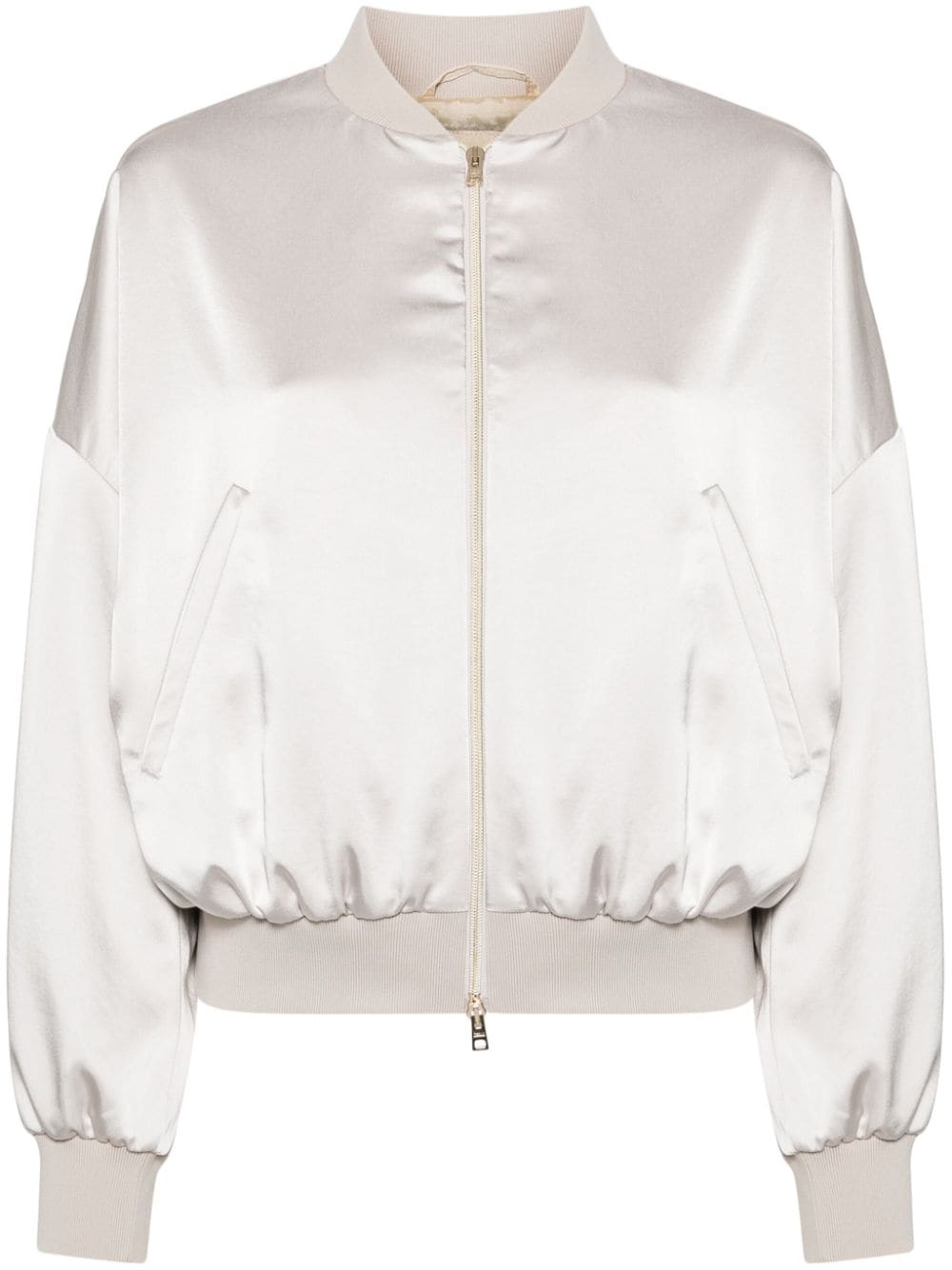 Herno logo-plaque bomber jacket - Neutrals von Herno