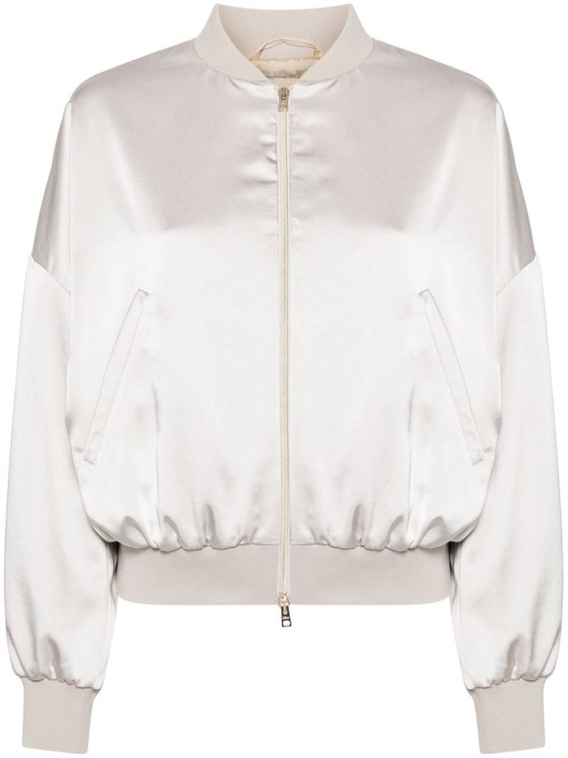 Herno logo-plaque bomber jacket - Neutrals von Herno