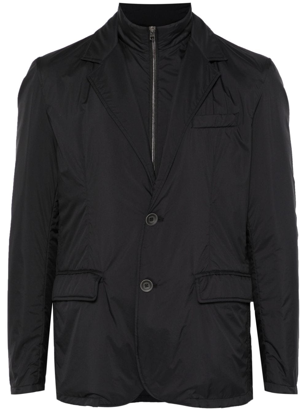 Herno logo-plaque jacket - Black von Herno