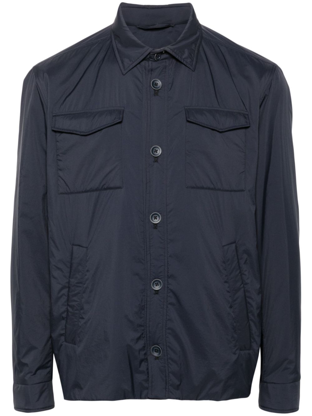 Herno logo-plaque jacket - Blue von Herno