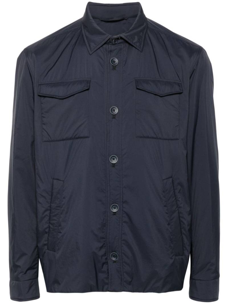 Herno logo-plaque jacket - Blue von Herno