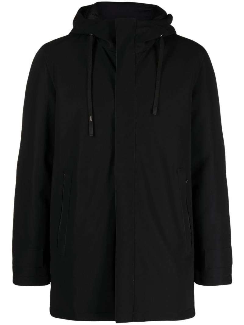 Herno logo-plaque padded hooded coat - Black von Herno