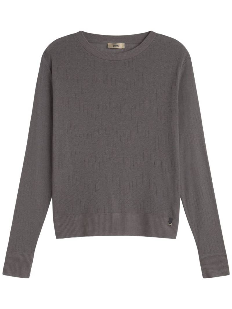 Herno logo-tag sweater - Grey von Herno