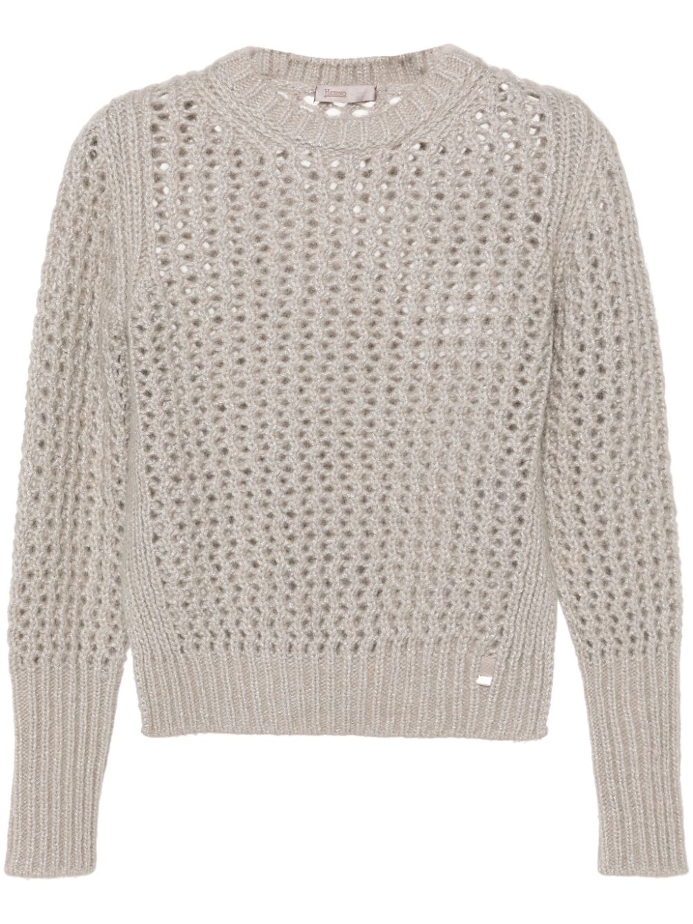 Herno lurex open-knit jumper - Neutrals von Herno