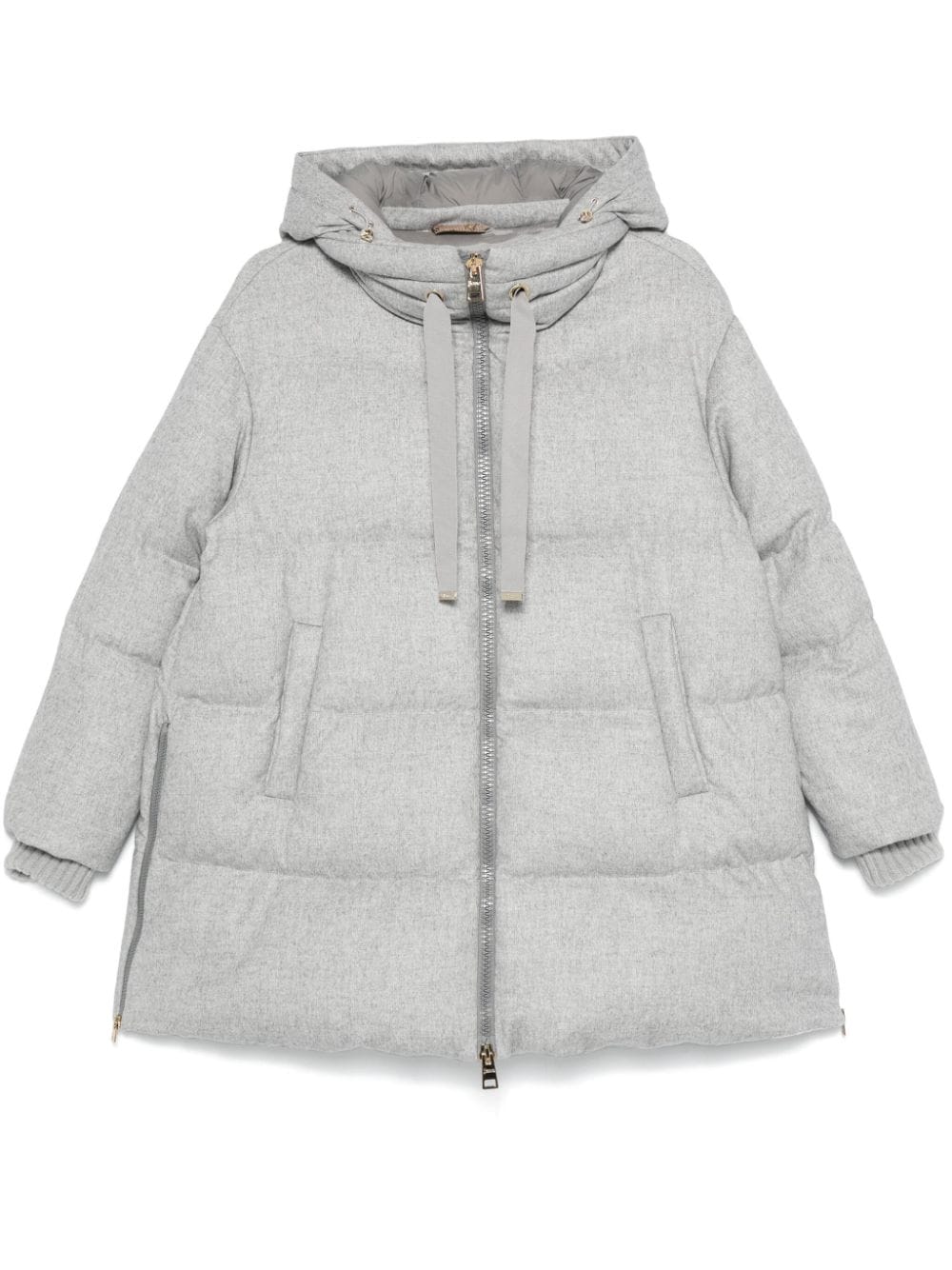 Herno mélange-effect puffer coat - Grey von Herno