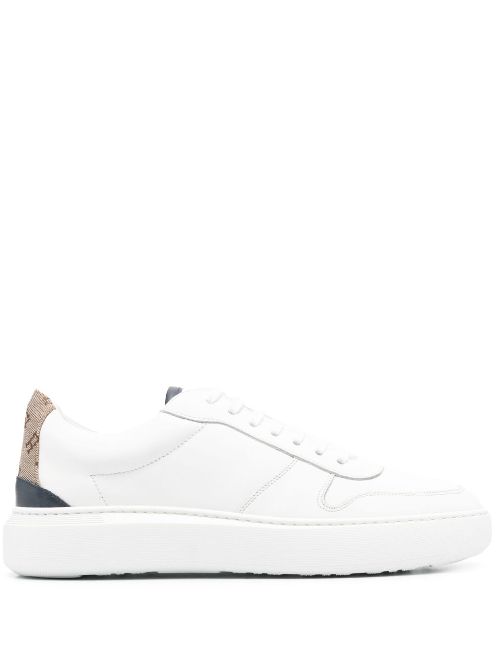 Herno monogram-heel leather sneakers - White von Herno