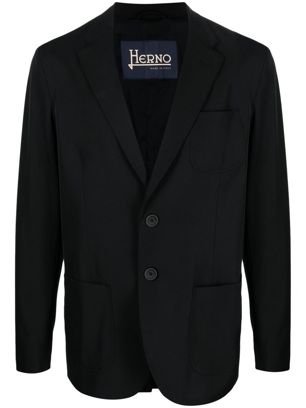 Herno notched-lapel single-breasted blazer - Black von Herno
