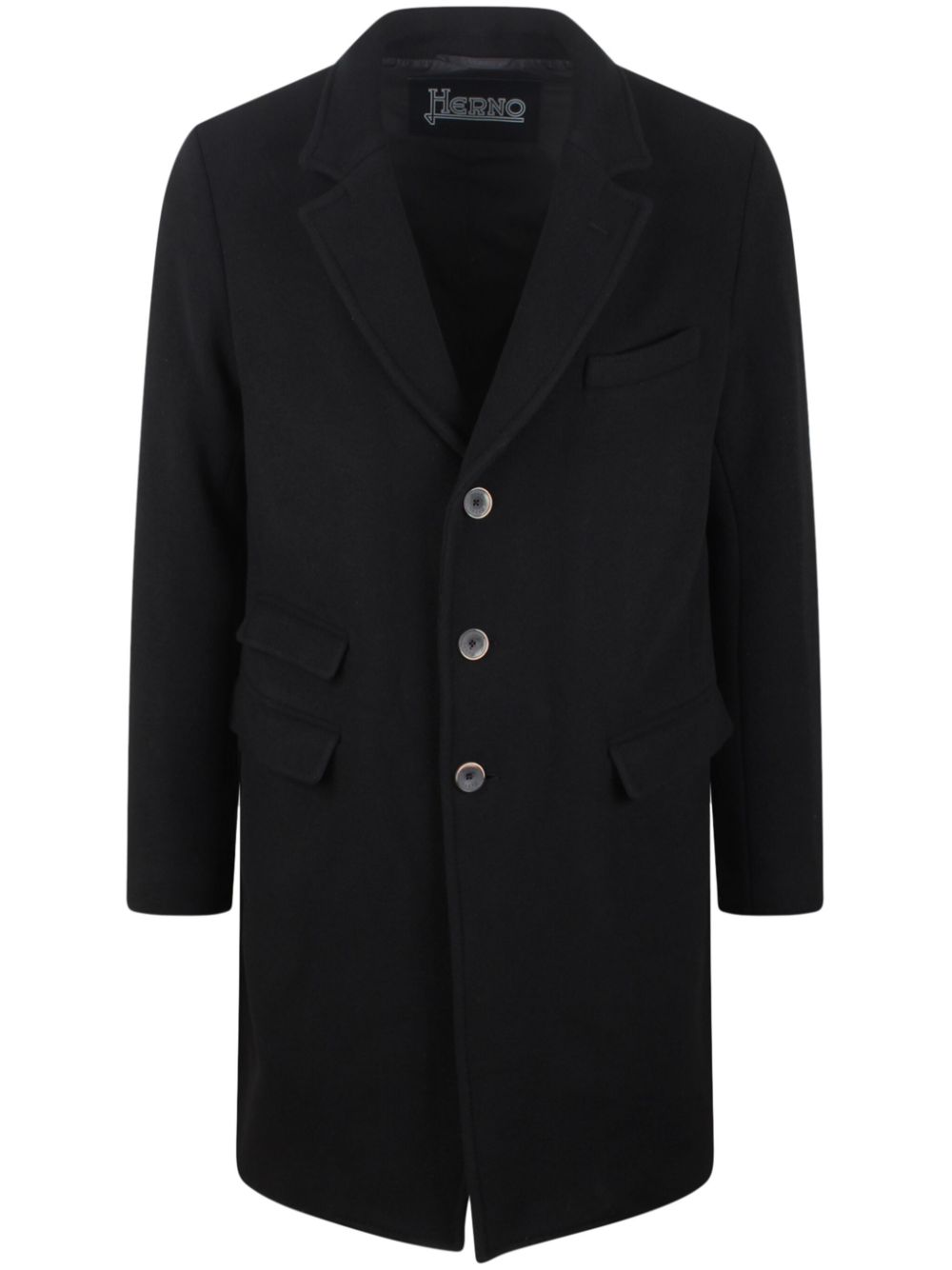 Herno notched-lapels coat - Black von Herno