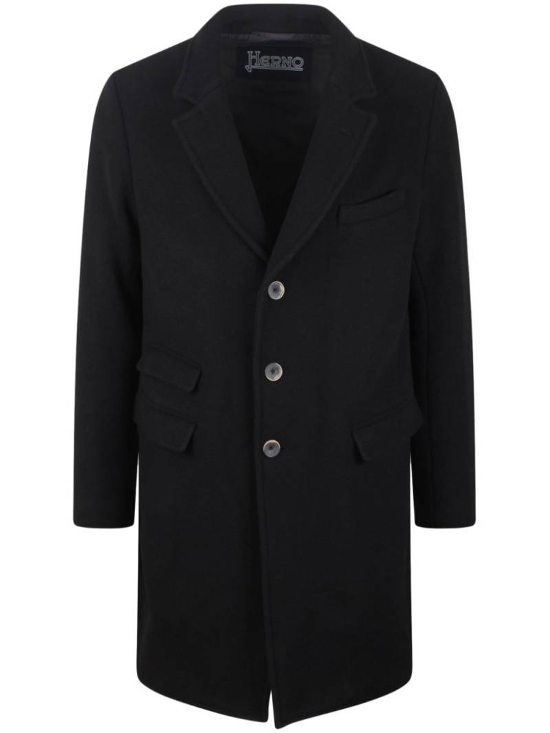 Herno notched-lapels coat - Black von Herno