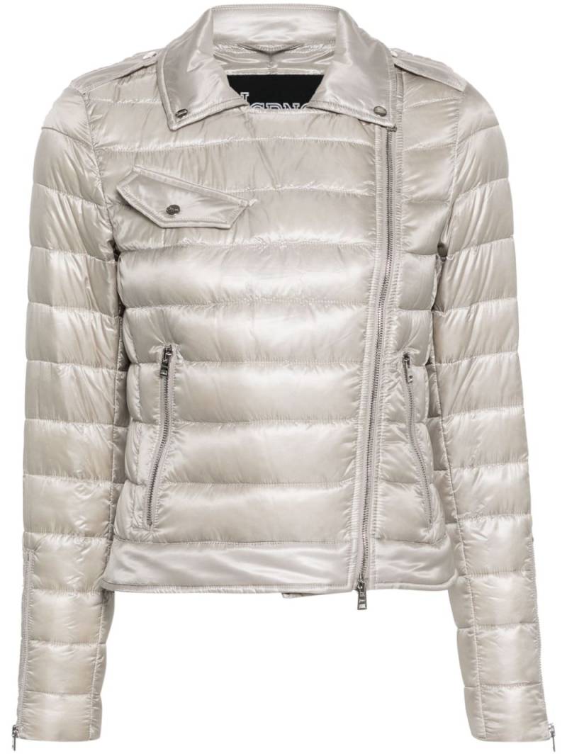 Herno off-centre-fastening quilted jacket - Grey von Herno