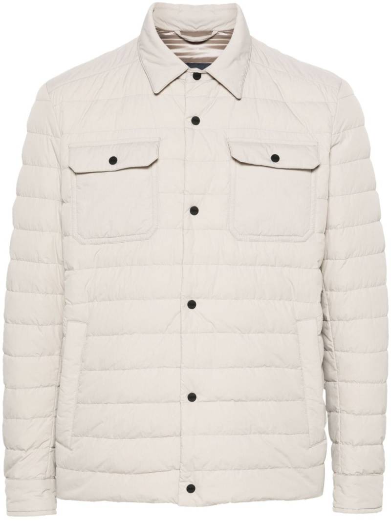 Herno padded down shirt jacket - Neutrals von Herno