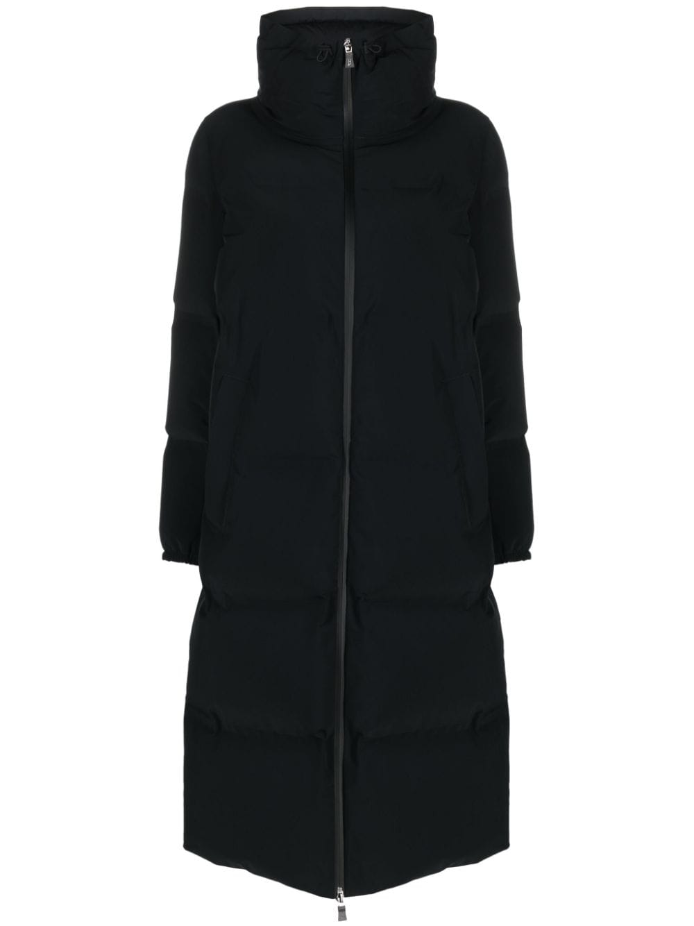 Herno padded zip-up trench coat - Black von Herno