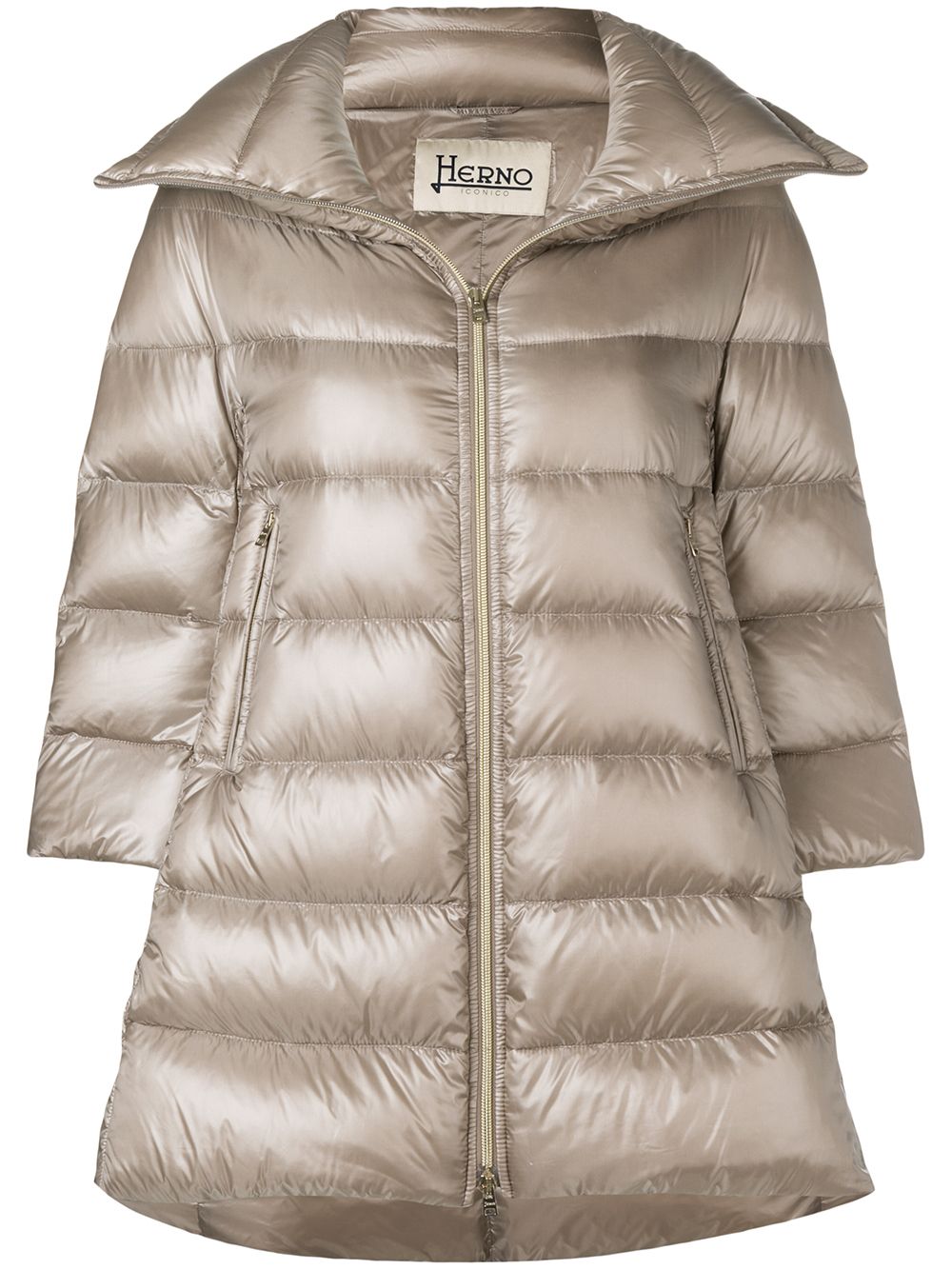 Herno padded zipped coat - Neutrals von Herno