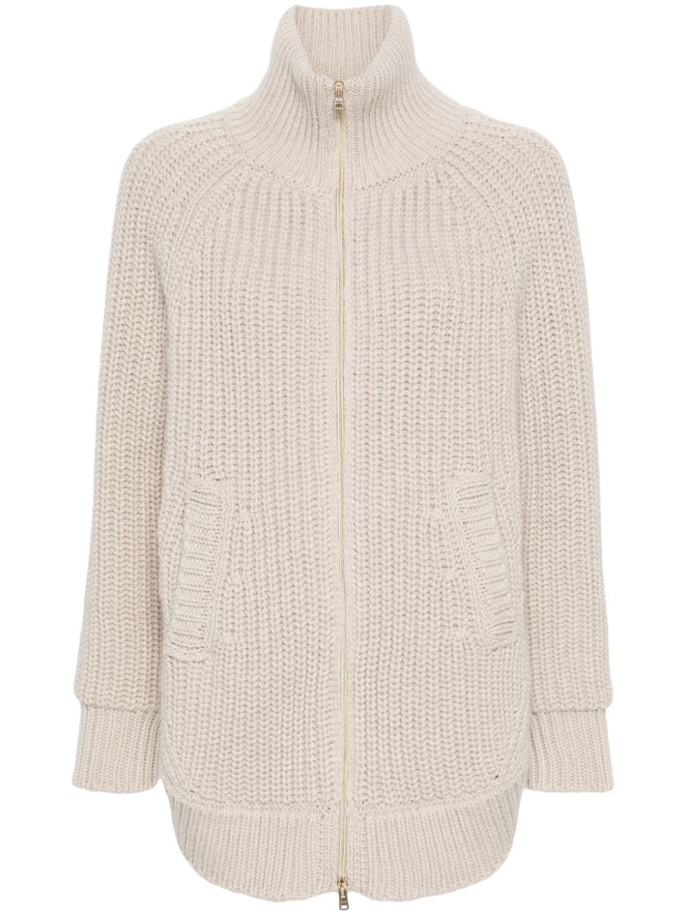 Herno panelled-design high-neck jacket - Neutrals von Herno