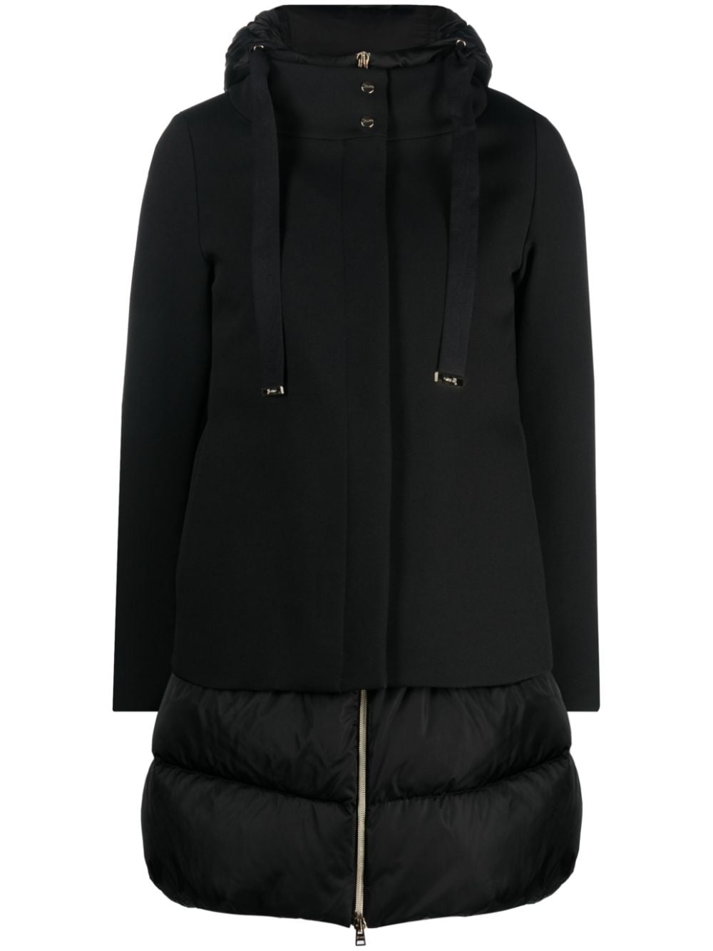 Herno panelled hooded parka - Black von Herno