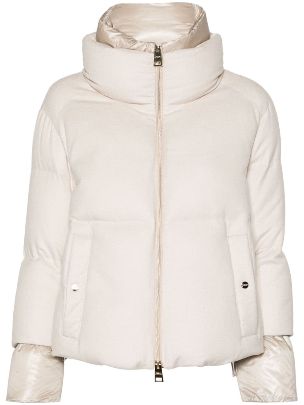 Herno panelled insulated puffer jacket - Neutrals von Herno