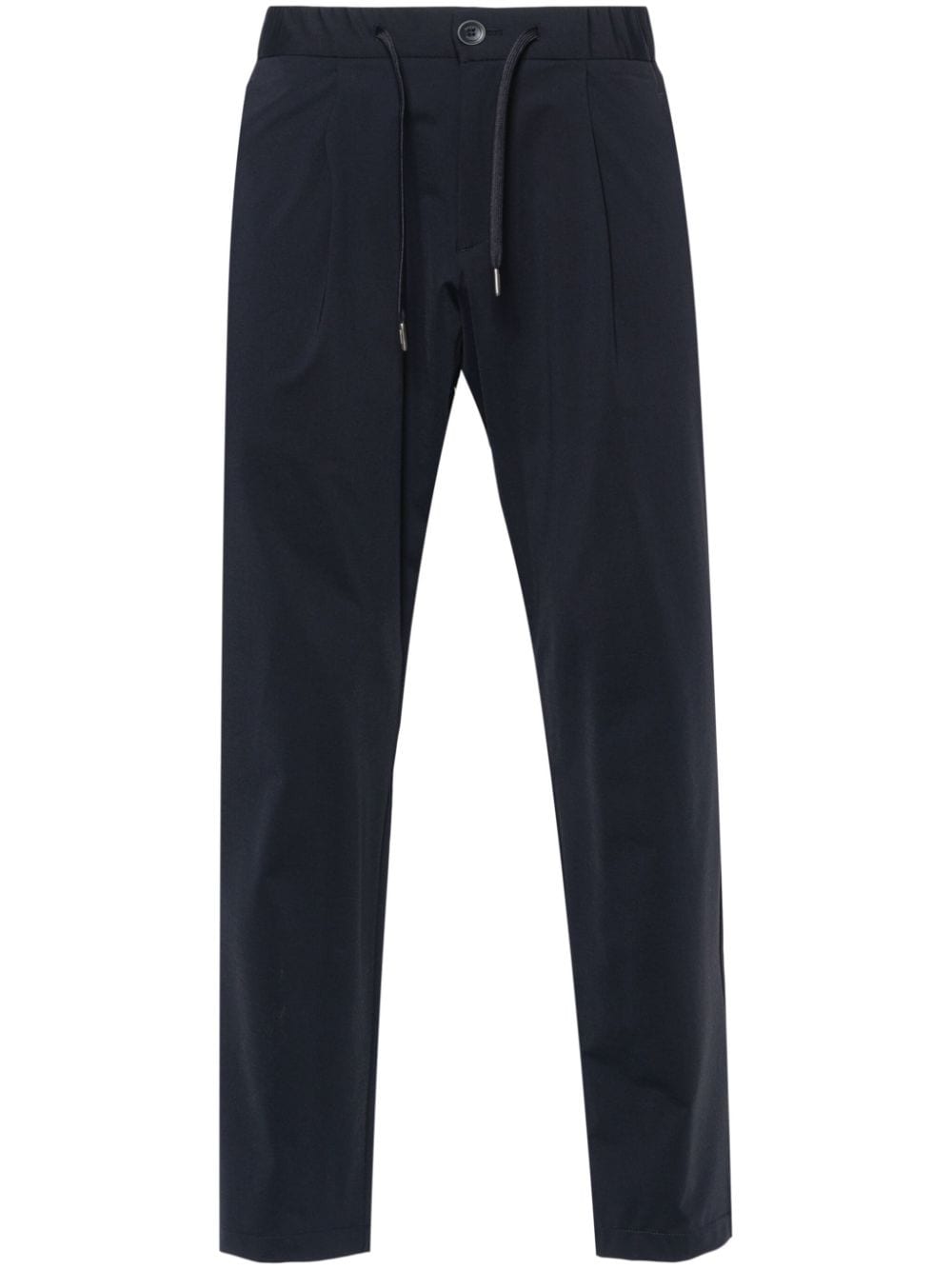 Herno pleat-detailing straight-leg trousers - Blue von Herno