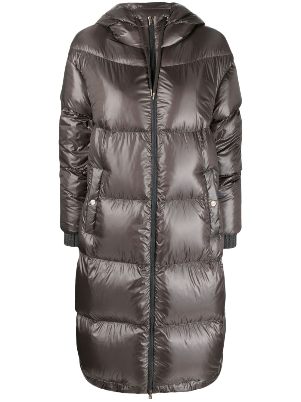 Herno quilted hooded coat - Grey von Herno