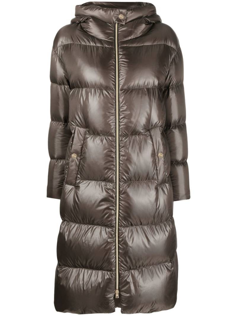 Herno quilted padded zipped coat - Grey von Herno