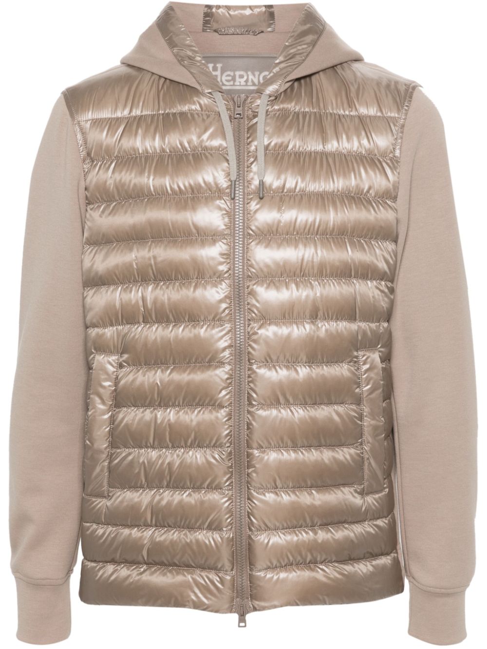 Herno quilted-panel jersey jacket - Neutrals von Herno