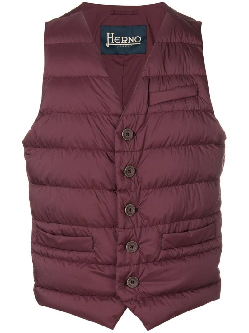 Herno quilted waistcoat - Red von Herno