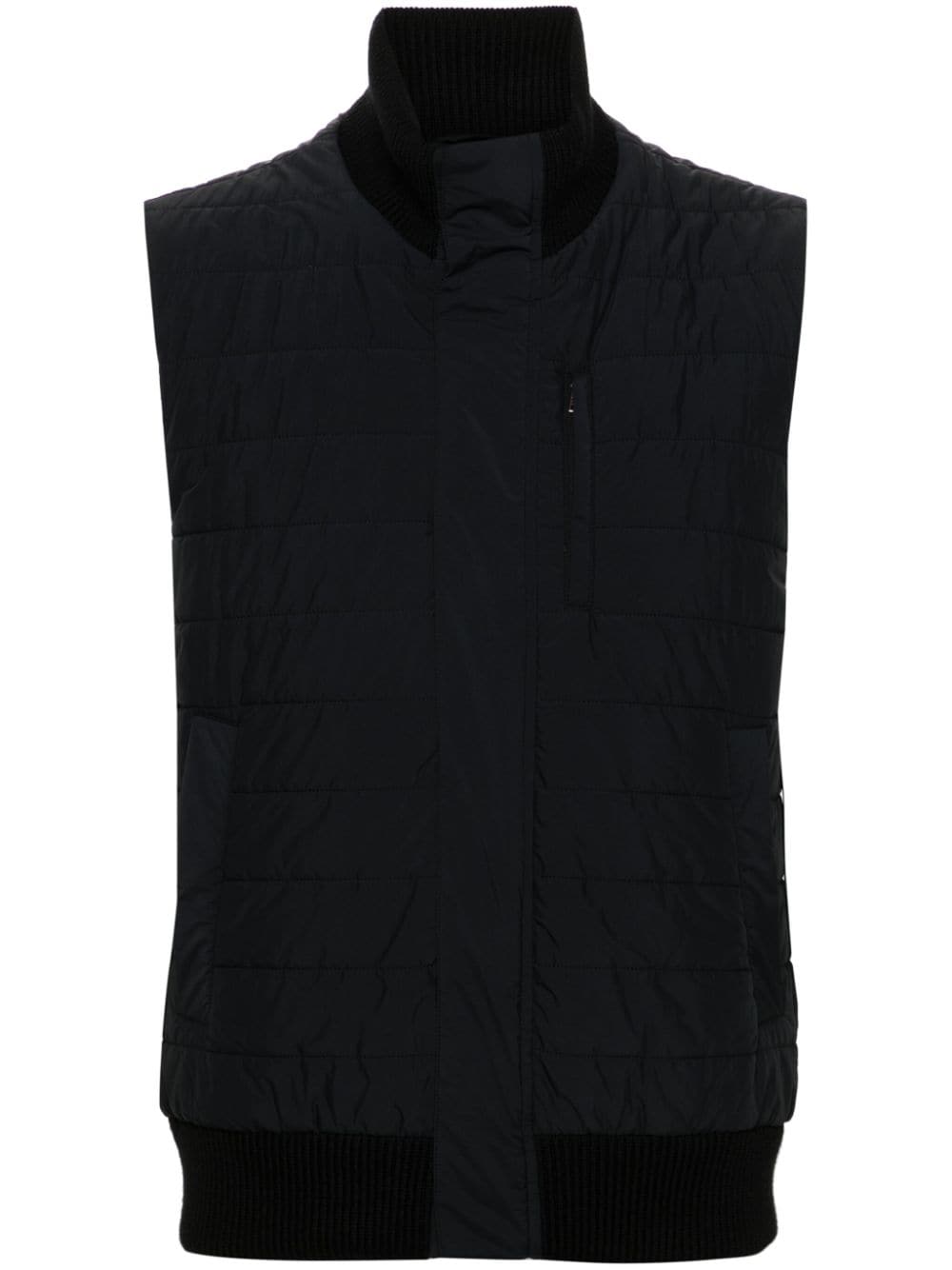 Herno quilted zip-up gilet - Black von Herno