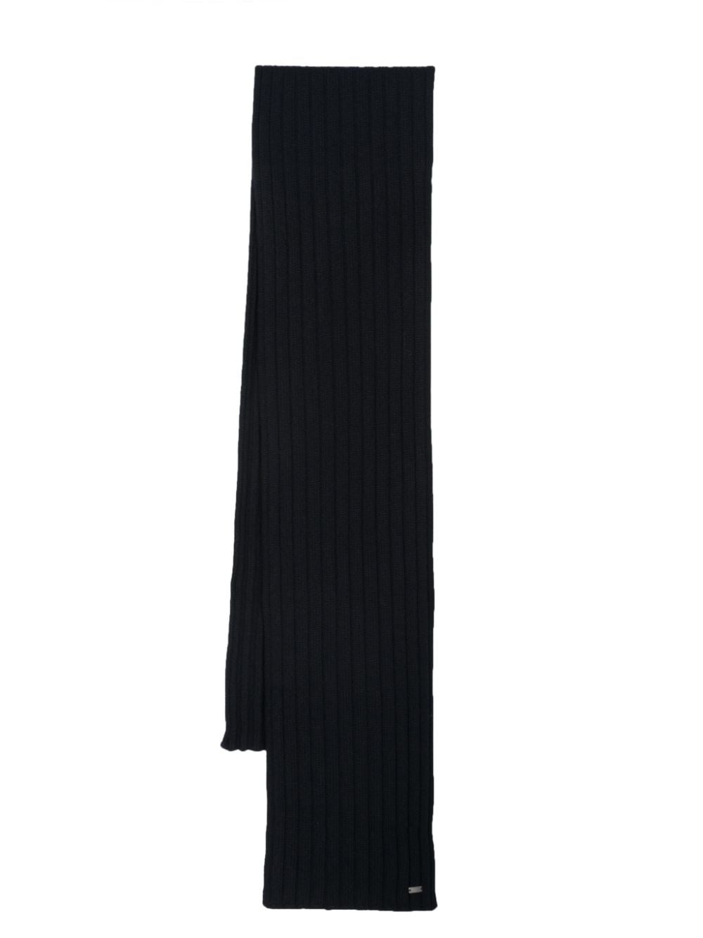 Herno ribbed-knit wool scarf - Blue von Herno