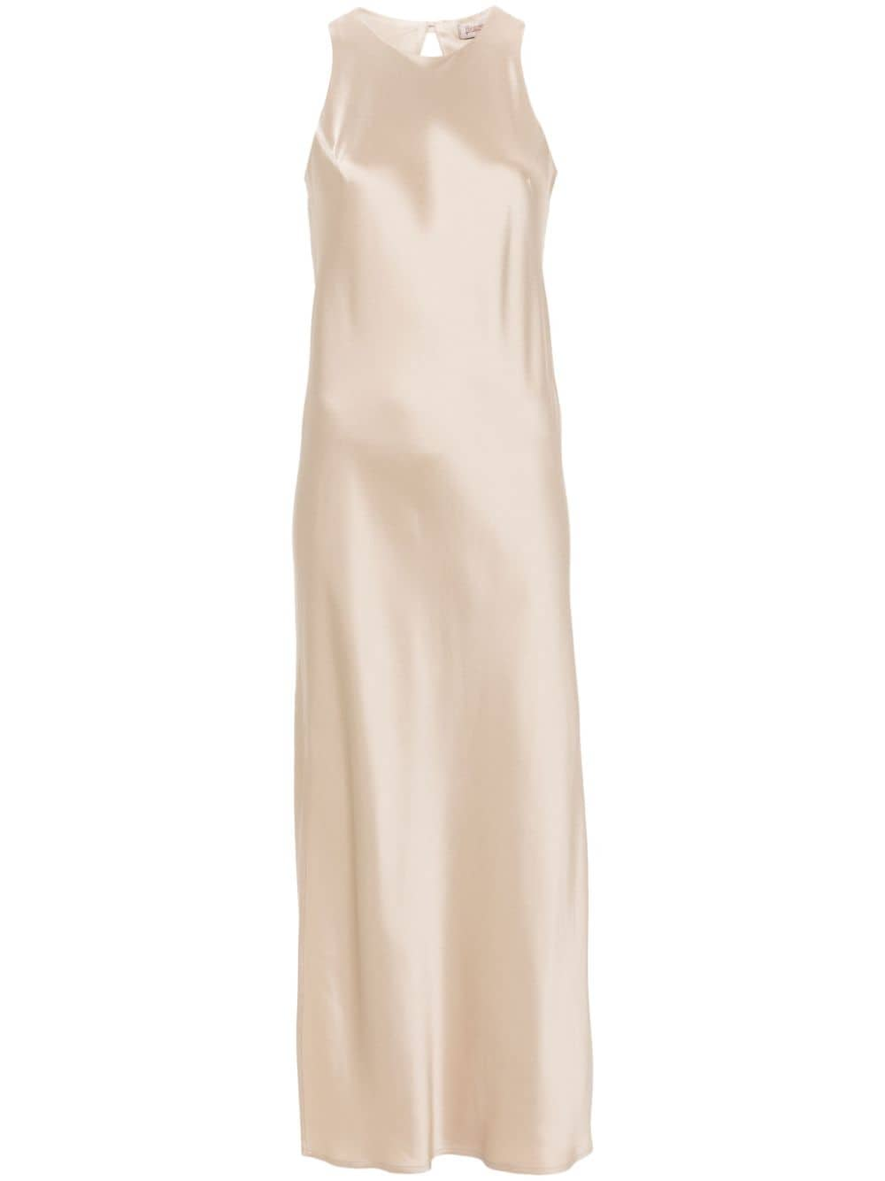 Herno satin maxi dress - Neutrals von Herno