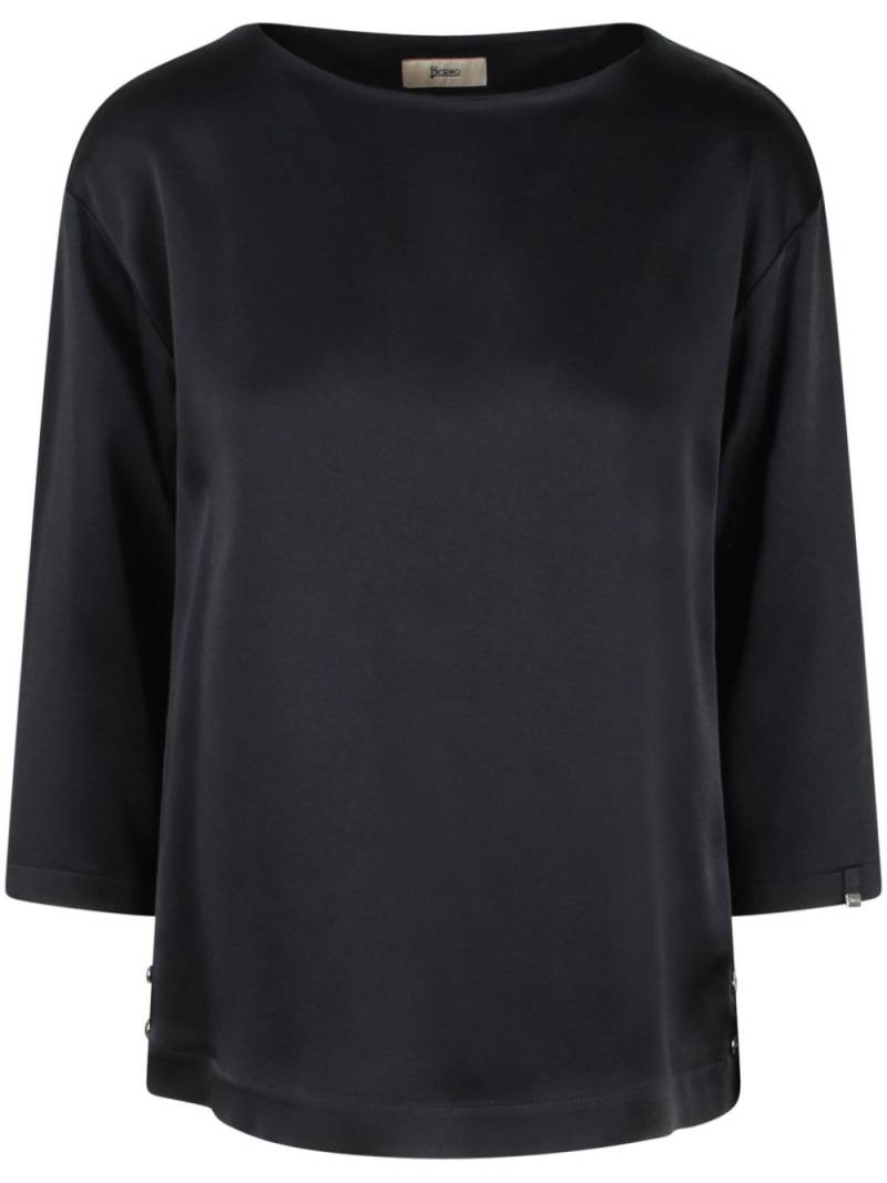 Herno satin-weave top - Black von Herno