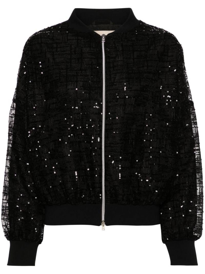 Herno sequin-embellished bomber jacket - Black von Herno