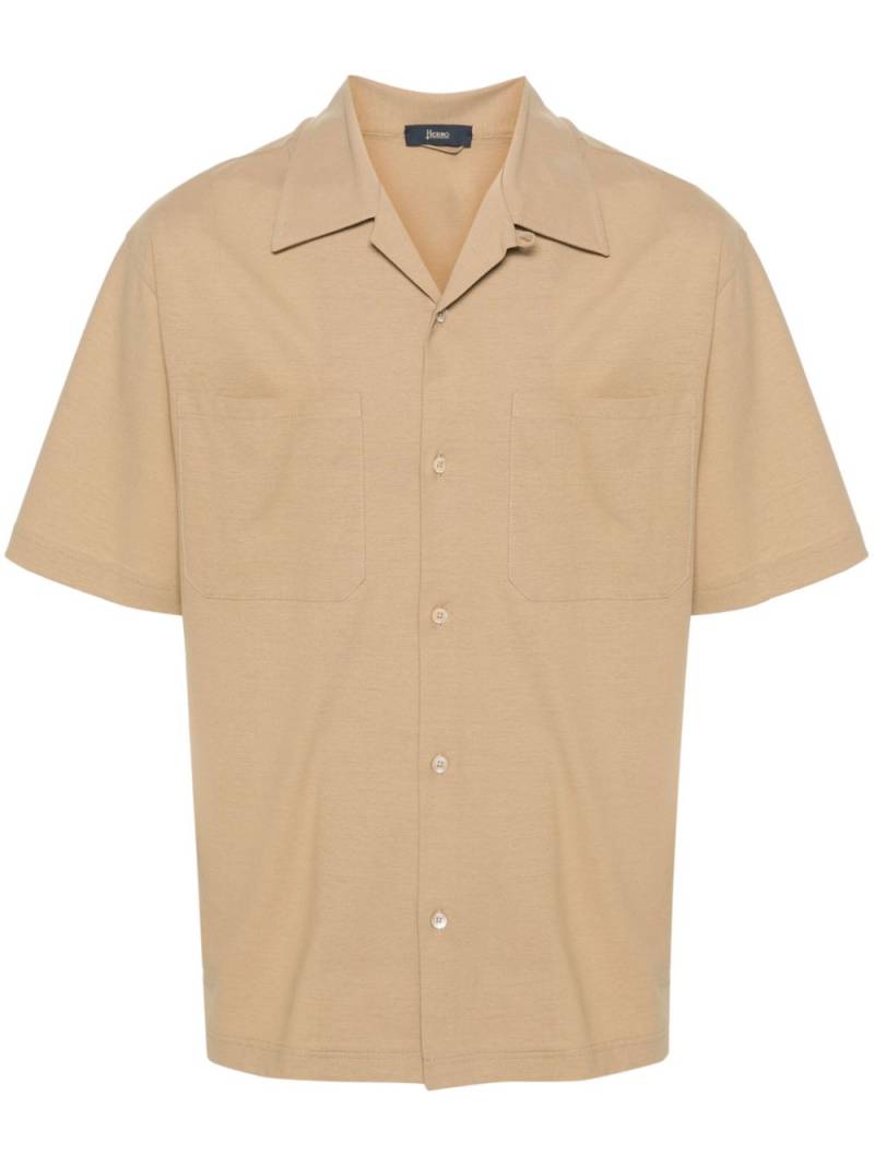 Herno short-sleeve cotton shirt - Neutrals von Herno