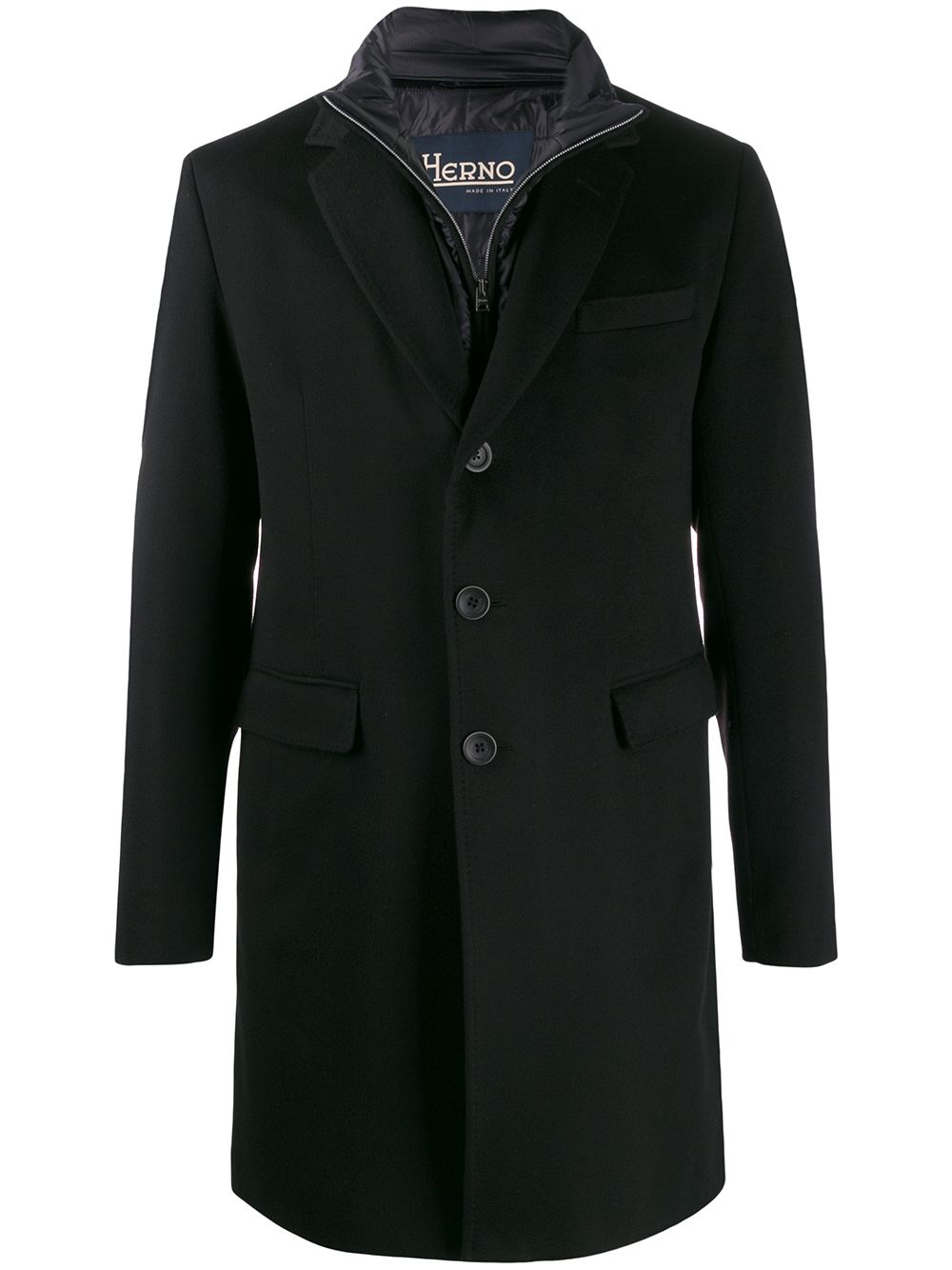 Herno single breasted coat - Black von Herno