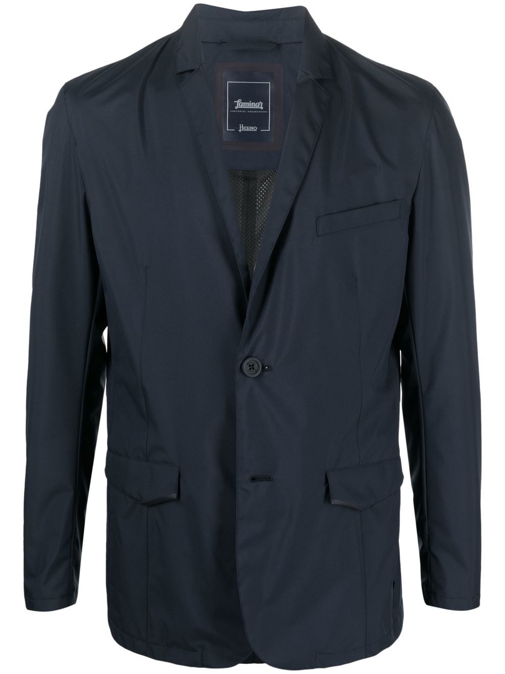 Herno single-breasted fitted blazer - Blue von Herno