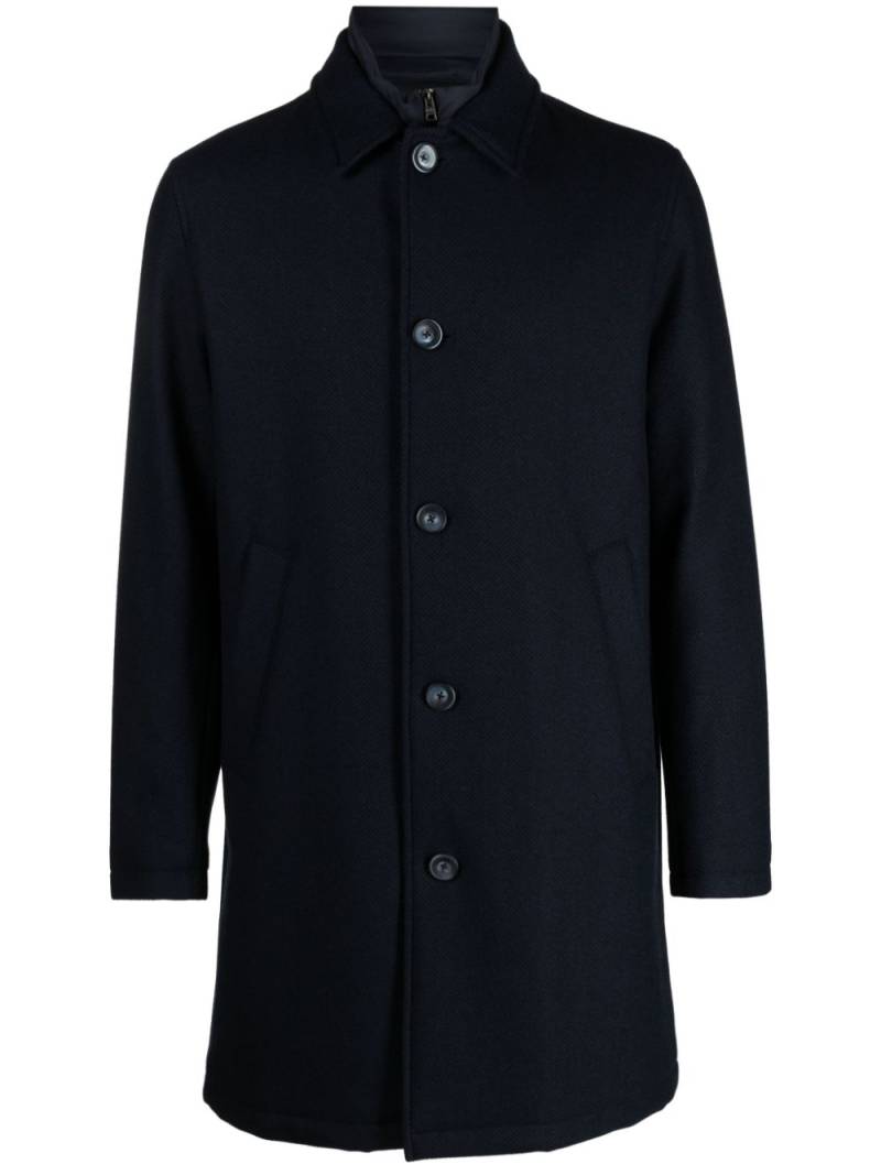 Herno single-breasted layered coat - Blue von Herno