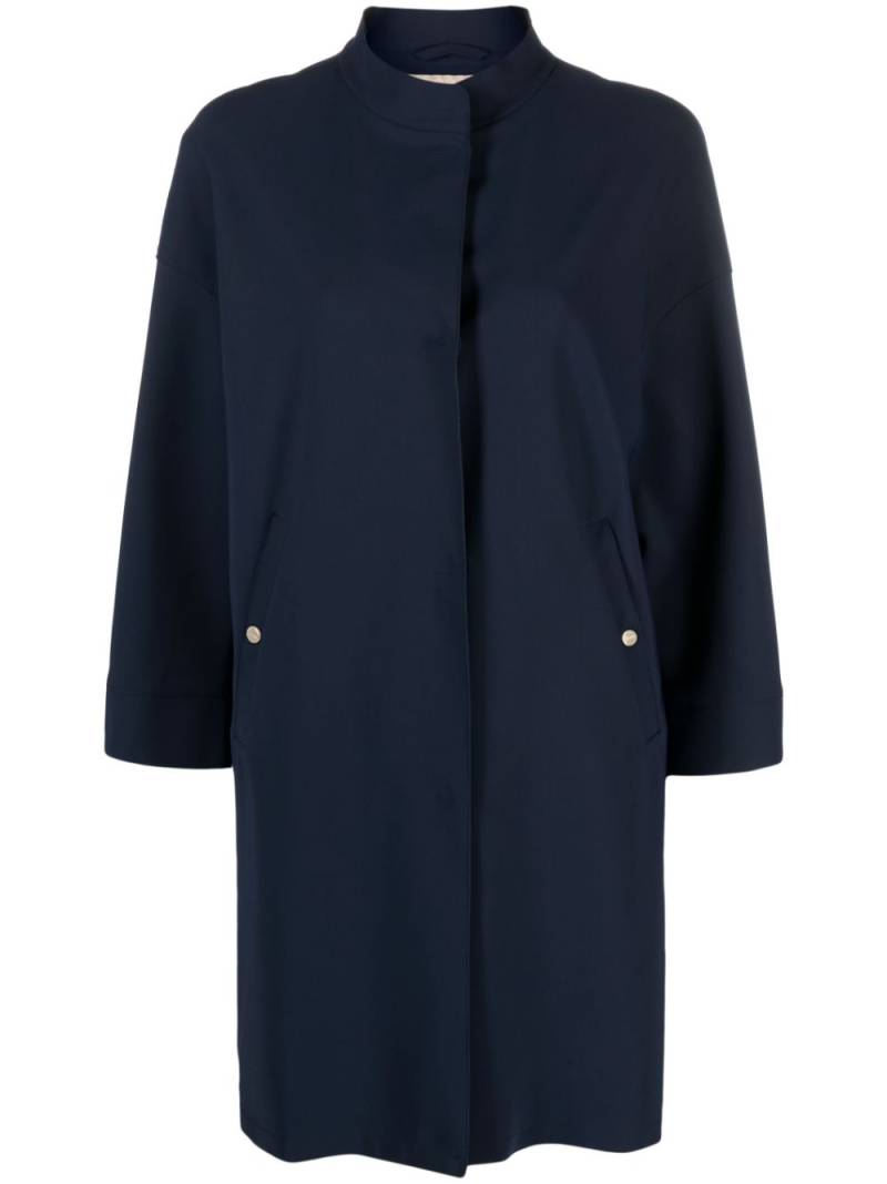 Herno single-breasted long-sleeve coat - Blue von Herno