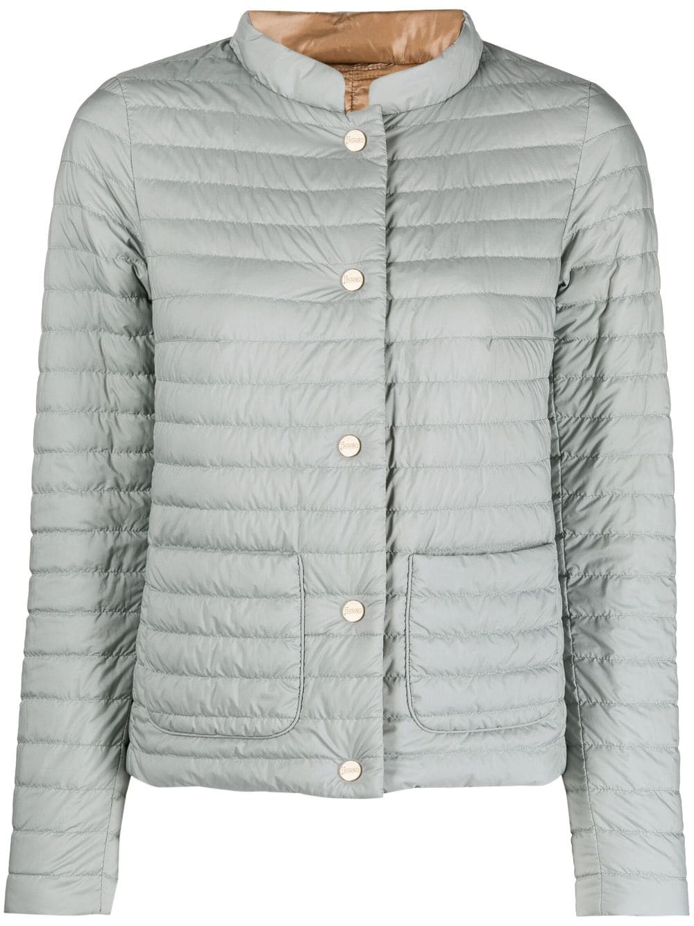 Herno single-breasted padded jacket - Grey von Herno